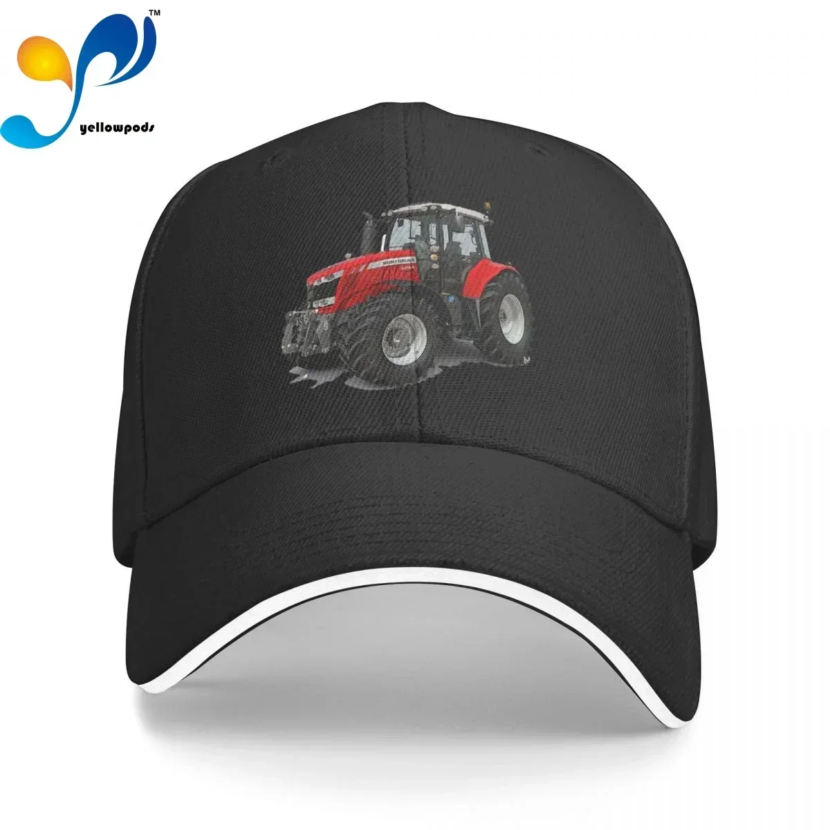 Agriculture Farming Hats - หมวกเบสบอลผู้ชาย ลายกราฟิกรถแทรกเตอร์ Massey Ferguson สีดำ สำหรับงานเกษตรกรรมและเครื่องจักรกลการเกษตร