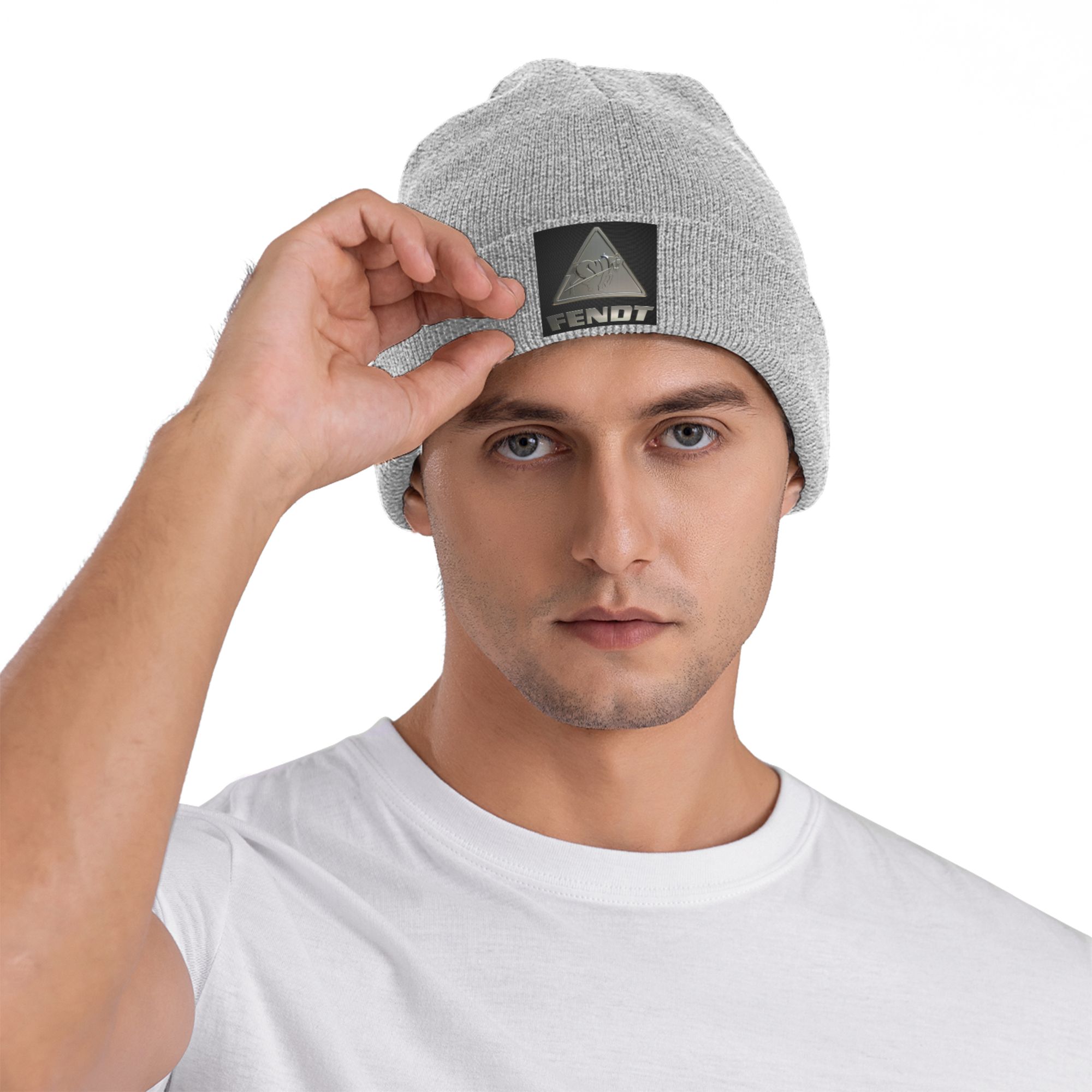 Agriculture Farming Hats - หมวกไหมพรมกันหนาวสำหรับฤดูใบไม้ร่วงและฤดูหนาว ลายรถแทรกเตอร์ฟาร์มเกษตร Fendt หมวกบีนนี่ หมวกบอนเน็ต สำหรับผู้หญิงและผู้ชาย