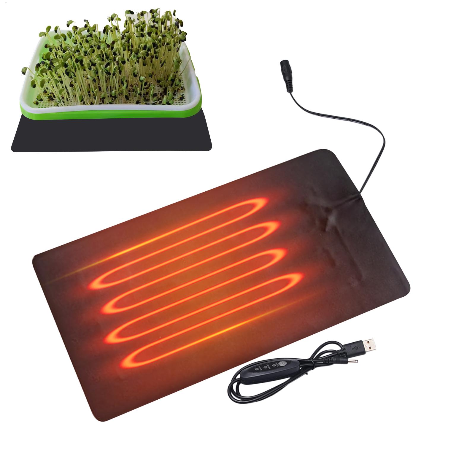 Seedling Heat Mat - แผ่นทำความร้อนสำหรับต้นกล้า 5V 2A 8.5W แผ่นอุ่นเพาะเมล็ดพันธุ์พืช สำหรับปลูกดอกไม้
