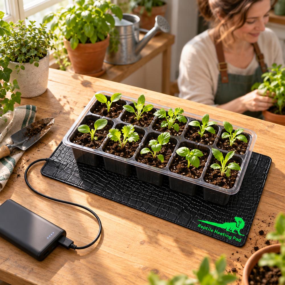 แผ่นทำความร้อนสำหรับสัตว์เลื้อ - Seedling Heat Mat บทวิจารณ์และราคา