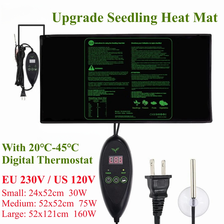 3 ขนาดอัพเกรดต้นกล้าความร้อนแผ - Seedling Heat Mat บทวิจารณ์และราคา